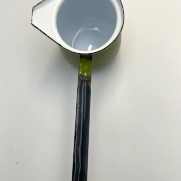 Vtg Turkish Coffee Pot Green Enamel Melting Pot - Picture 4 of 8